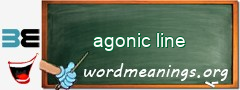 WordMeaning blackboard for agonic line